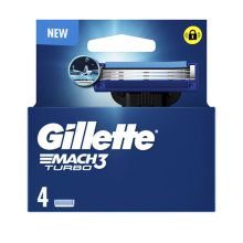 Bauknecht Gillette Scheermesjes Mach 3 Turbo 4 stuks