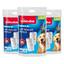 3X Vileda PetPro Kleefborstel Vervanging 2 x 29 bladen 2 navullingen