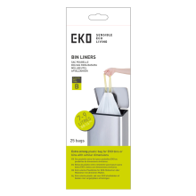 2E halve prijs: EKO Afvalzak met Trekband Wit 7–9 Liter Type B 25 zakken