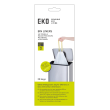 2E halve prijs: EKO Afvalzak met Trekband Wit 18–21 Liter Type D 20 zakken