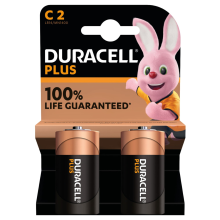 2X Duracell Alkaline Batterijen Plus 100 C 2 stuks
