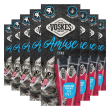 8X Voskes Kattensnack Liquid Treat Tonijn 20x15 gr