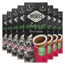 8X Voskes Kattensnack Mousse Kip in Saus 7x30 gr
