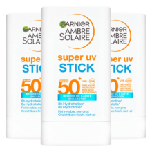 3X Garnier Ambre Solaire Super UV Stick SPF 50+ 18 gr