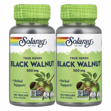 Bosch 2x Solaray Zwarte Walnootdoppen 100 vegacapsules