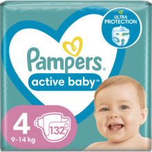 Pampers Active Baby Luiers Maat 4 (9 14kg) 132 stuks