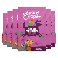 Edgard & Cooper 6x Edgard & Cooper Hondenvoer Droog Hert & Eend Medium 1 kg