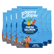 Edgard & Cooper 6x Edgard & Cooper Hondenvoer Droog Zalm Medium 1 kg