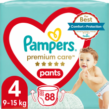 4X Pampers Premium Care Luierbroekjes Maat 4 (9 15kg) 22 stuks