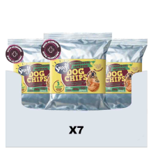 7X Smoofl Hondensnack Dog Chips Struisvogel 50 gr