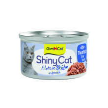 GimCat Kattenvoer Nat ShinyCat Filets in Bouillon Tonijn 70 gr