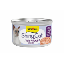 GimCat Kattenvoer Nat ShinyCat Filets in Jelly Tonijn & Zalm 70 gr