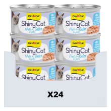 24X GimCat Kattenvoer Nat ShinyCat Filets in Jelly Tonijn & Anjovis 70 gr