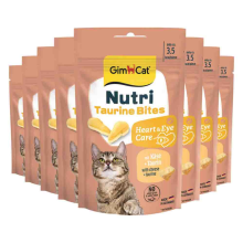8X GimCat Kattensnack Nutri Taurine Bites 40 gr