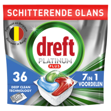 Dreft Vaatwastabletten Platinum Plus All In One Deep Clean 36 stuks