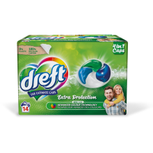 2+2 Gratis: Dreft 4in1 Wasmiddel Capsules Regular 14 stuks