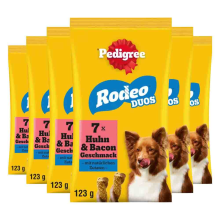 6X Pedigree Hondensnack Rodeo Kip 123 gr