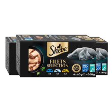 3X Sheba Kattenvoer Nat Filets Witte Vis in Saus Multipack 6x60 gr