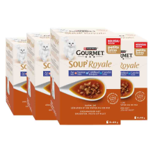 Whirlpool 4x Gourmet Kattenvoer Nat Soup Royale Zalm 6x45 gr