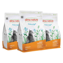 3X Almo Nature Kattenvoer Droog Urinary Help Kip 2 kg