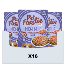 16X PetFoodie Hondenvoer Nat Mix It Up Lam 60 gr