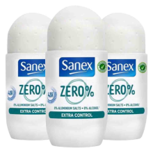 Indesit 3x Sanex Deodorant Roller Zero% Extra Control 50 ml
