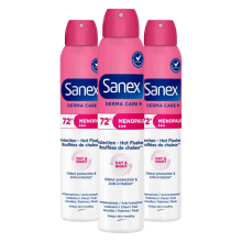 3X Sanex Deodorant Spray Dermo Menopause 200 ml