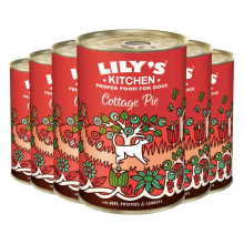 6X Lily's Kitchen Hondvoer Nat Cottage Pie Rund 400 gr