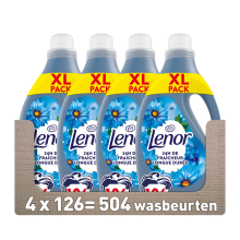 4X Lenor Wasverzachter Zeebries 126 Wasbeurten 2650 ml