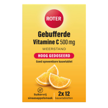 2X Roter Gebufferde Vitamine C 500 mg Sinaasappel 2 x 12 kauwtabletten