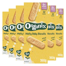 6X Organix Babykoekjes Smelt BIO 160 gr