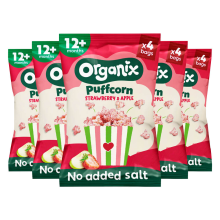 5X Organix Puffcorn Aardbei & Appel BIO 4x10 gr