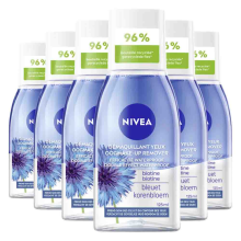 6X NIVEA Oogmake Up Remover Double Effect Waterproof 125 ml