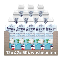 12X Lenor Wasverzachter Katoen Fris 42 Wasbeurten 882 ml
