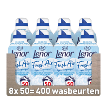 8X Lenor Wasverzachter Fresh Air Gevoelige huid 50 Wasbeurten 700 ml
