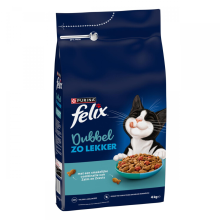Felix Kattenvoer Droog Dubbel Zo Lekker Adult Zalm & Zeevis 4 kg