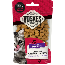 10X Voskes Kattensnack Crispy & Crunchy Kip & Catnip 60 gr