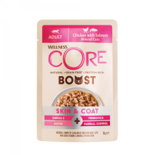 Wellness Core Kattenvoer Boost+ Skin & Coat Kip & Zalm 85 gr