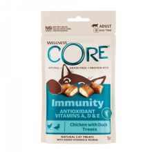 12X Wellness Core Kattensnack Immunity   Kip & Eend 50 gr