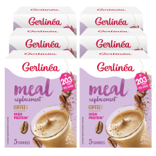6X Gerlinea Maaltijdvervanger Koffie 5 x 30 gr