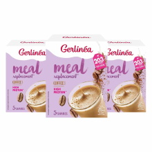 3X Gerlinea Maaltijdvervanger Koffie 5 x 30 gr