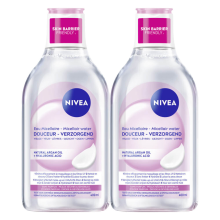 2X NIVEA Caring Micellair Water Droge Huid 400 ml