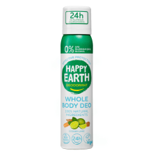 6X Happy Earth 100% Natuurlijke Body Deo Spray Cedar Lime 100 ml