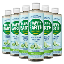 6X Happy Earth 100% Natuurlijke Micellair Water 3 In 1 300 ml