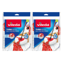 2X Vileda Turbo 2 in 1 Navulling