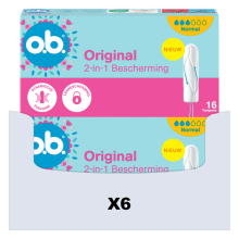 6X o.B. Original Dynamic Fit Normal Tampons 16 stuks