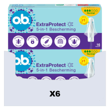 6X o.B. Extra Protect Normal Tampons 16 stuks