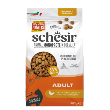8X Schesir Monoproteïne Promo Kattenvoer Droog Kip 400 gr