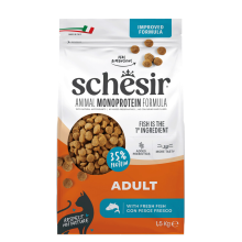 6X Schesir Monoproteïne Kattenvoer Droog Vis 1,5 kg