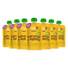 7X Ella's Kitchen Biologisch Knijpzakje 6+m Banaan & Appel 120 gr